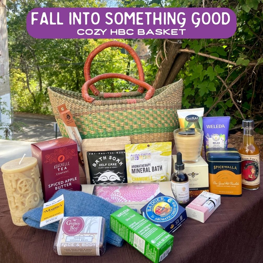 The Fall Into Something Good gift basket contains assorted items from our HBC department.